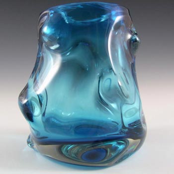 (image for) Whitefriars #9608 Wilson/Dyer Kingfisher Glass Knobbly Vase