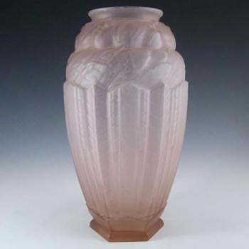 (image for) Jobling #B1 RARE 1930's Art Deco Pink Glass 'Lambton' Vase