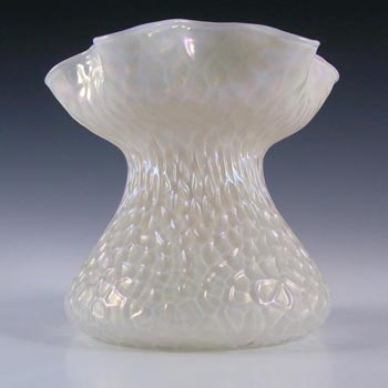 (image for) Kralik Art Nouveau Iridescent Mother-of-Pearl Glass Martelé Vase