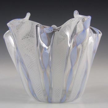 (image for) Murano Glass Zanfirico Fazzoletto Handkerchief Vase