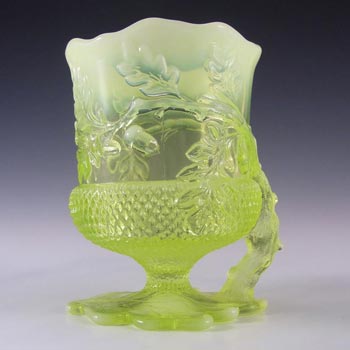 (image for) Mosser Glass Vaseline / Pearline Uranium Glass Vase