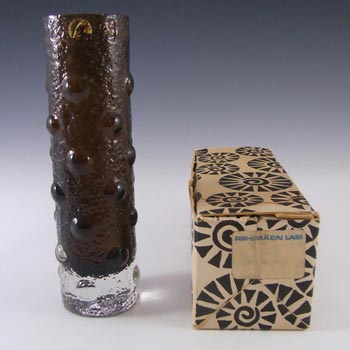 (image for) Riihimaki #1462 Riihimaen Tamara Aladin Brown Glass Vase