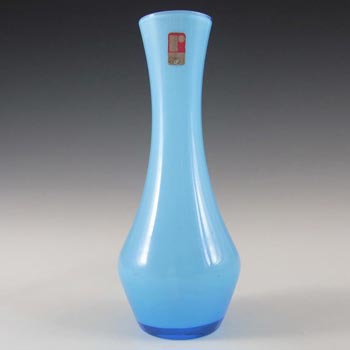 (image for) Ryd 1970s Scandinavian Blue Glass Vase - Labelled