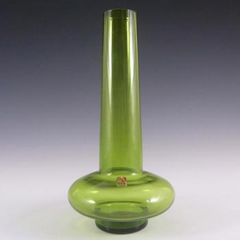 (image for) Ryd 1970s Scandinavian Retro Green Glass Vase - Label