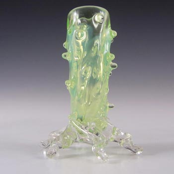 (image for) John Walsh Victorian Vaseline/Uranium Glass Thorn Vase