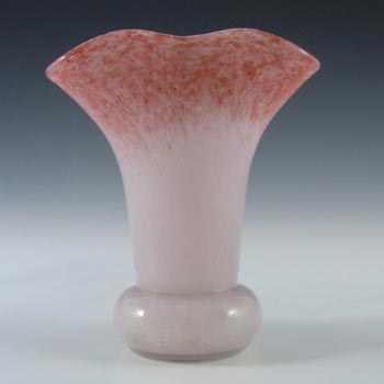(image for) Vasart British Signed Pink Mottled Glass Vase V001