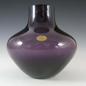 (image for) Whitefriars #9599 Baxter Purple / Amethyst Soda Glass Vase