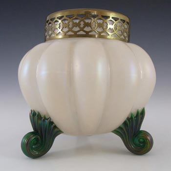 (image for) Kralik Art Nouveau 1900's Iridescent Mother-of-Pearl Glass Vase #1