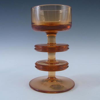(image for) LABELLED Wedgwood Topaz Glass Sheringham Candlestick RSW13/2