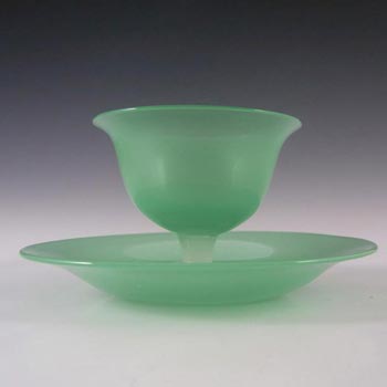 (image for) Stevens + Williams Stourbridge Alabaster Glass Bowl & Saucer