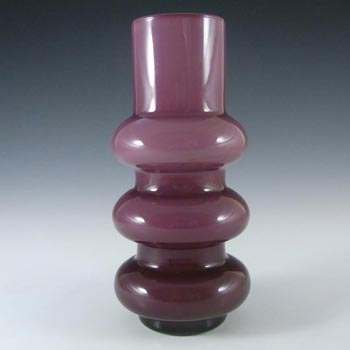 (image for) Ryd Glasbruk Swedish / Scandinavian Purple Glass Hooped 8" Vase