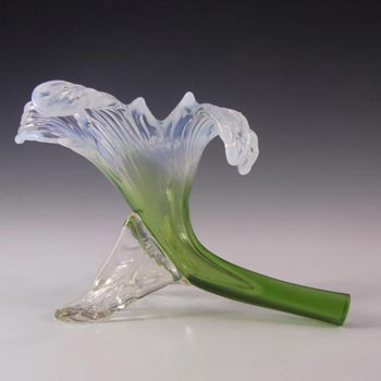 (image for) Kralik Art Nouveau 1900's Opalescent Floriform Glass Vase #1