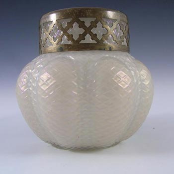 (image for) Kralik Art Nouveau 1900's Iridescent Mother-of-Pearl Glass Vase #3