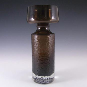 (image for) Riihimaki #1495 Riihimaen Tamara Aladin Brown Glass 'Safari' Vase