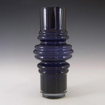 (image for) Riihimaki #1516 Riihimaen Blue Glass 'Tulppaani' Vase