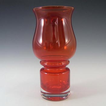 (image for) Riihimaki #1512 Riihimaen Red Glass 'Tulppaani' Vase