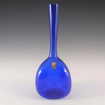 (image for) Ryd Labelled Scandinavian Blue Glass Three Sided Vase