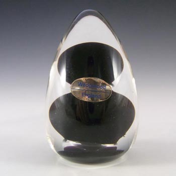 (image for) Wedgwood Amethyst Glass Domed Paperweight RSWII - Marked