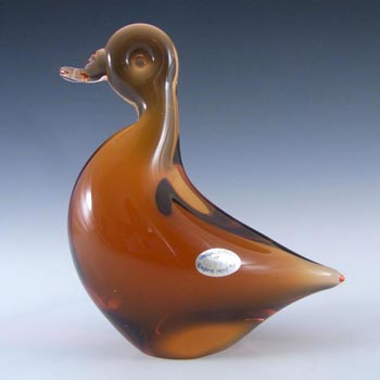 (image for) Wedgwood Topaz/Amber Glass Duck RSW232 - Marked