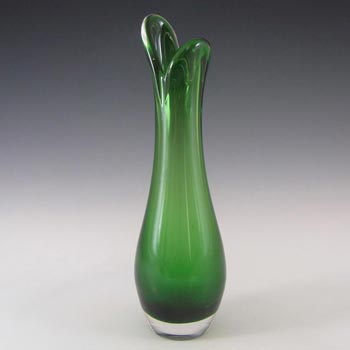 (image for) Whitefriars #9556 Meadow Green Cased Glass Beak Vase