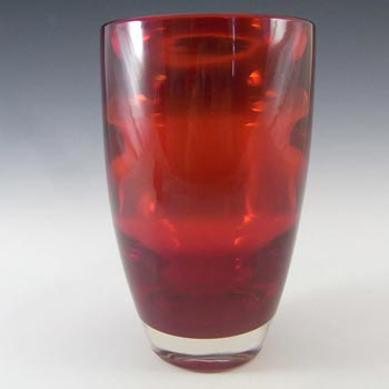 (image for) Whitefriars #9582 Baxter Ruby Red Glass Flared Vase