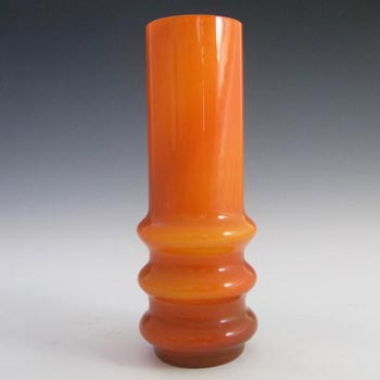 (image for) Ryd 1970s Scandinavian Orange Cased Glass Hooped Vase