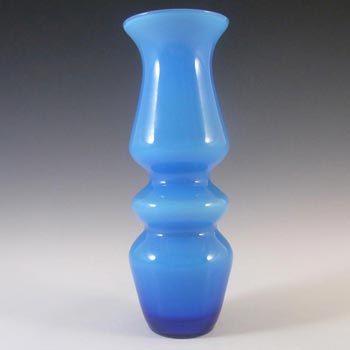 (image for) Ryd Swedish / Scandinavian Blue Cased Glass Hooped Vase