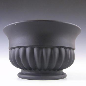 (image for) Davidson Art Deco 1930's Jet Black Glass Bowl Set #1910M