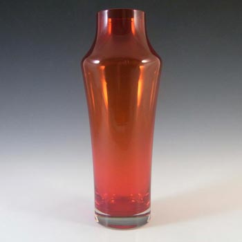 (image for) Riihimaki #1375 Riihimaen Lasi Oy Finnish Red Glass Vase