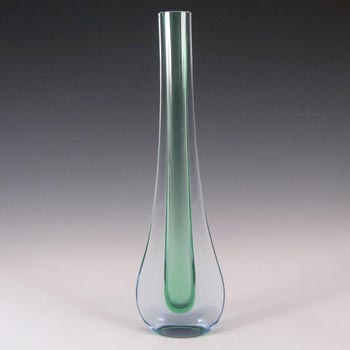 (image for) Galliano Ferro Murano Sommerso Green & Blue Glass Stem Vase