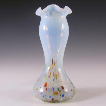(image for) Kralik Czech Opaline/Opalescent Spatter Glass Vase