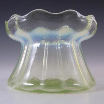 (image for) Victorian Vaseline/Uranium Opalescent Glass Posy Vase