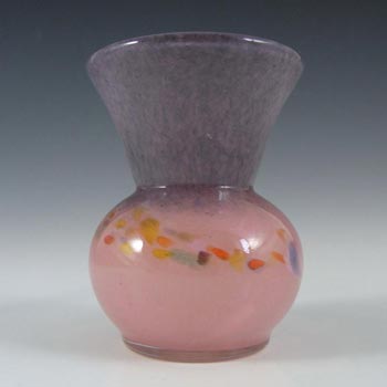(image for) Vasart or Strathearn Pink & Purple Mottled Glass Vase V029