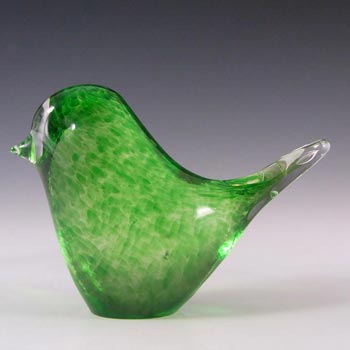 Wedgwood Green Glass Bird Paperweight RSW70 - Marked
