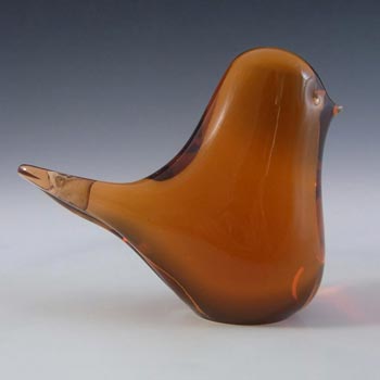 (image for) Wedgwood Topaz/Amber Glass Large Bird RSW71 - Marked