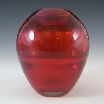 (image for) Whitefriars #9585 Ruby Red Glass Ovoid Vase