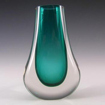 (image for) Whitefriars #9572 Green Glass Teardrop Vase