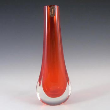 (image for) Whitefriars #9571 Ruby Red Glass Teardrop Vase
