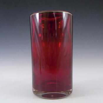 (image for) Whitefriars #9583 Baxter Ruby Red Glass Cylinder Vase
