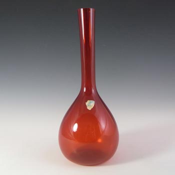 (image for) Elme Swedish/Scandinavian Red Uncased Glass 9.5" Vase - Label
