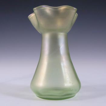 (image for) Loetz / Lötz Art Nouveau Iridescent Green Glass Olympia Glatt Vase