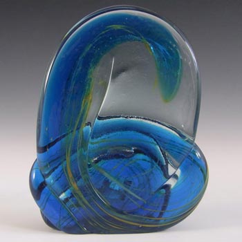 Mdina 'Blue Summer' Maltese Glass Abstract Knot Sculpture