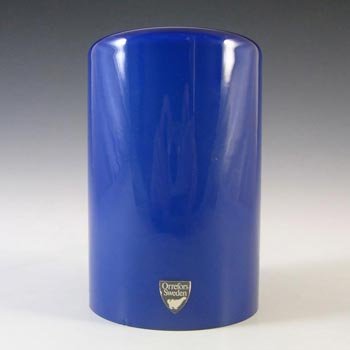 (image for) Orrefors Blue Glass "Eternell" Candle Holder by Owe Elvén