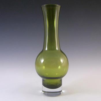 (image for) Riihimaki #1371 Riihimaen Lasi Oy Green Glass Vase