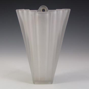(image for) Bagley #334 Art Deco Frosted Glass Vintage 'Grantham' Wall Vase