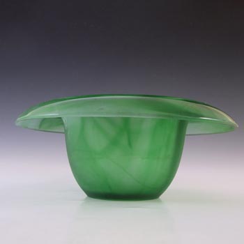 (image for) Davidson #34SD Vintage Art Deco Green Cloud Glass Bowl