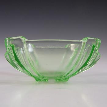(image for) Stölzle #19250 Czech Art Deco 1930's Uranium Green Glass Bowl
