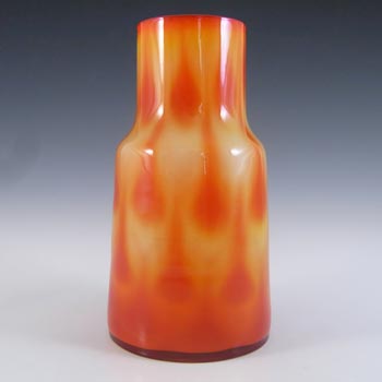 (image for) Elme Vintage Scandinavian Orange Cased Glass Peacock Vase
