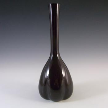 (image for) Elme Vintage Scandinavian Dark Red Glass 'Melon-Form' Vase