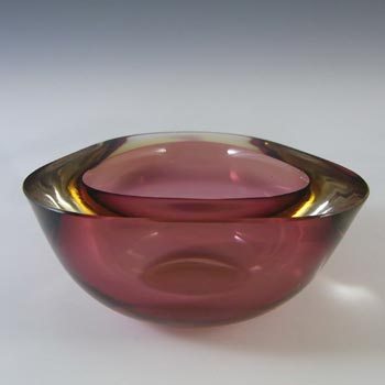 Murano Geode Brown & Amber Sommerso Glass Triangle Bowl - £33.2520th ...